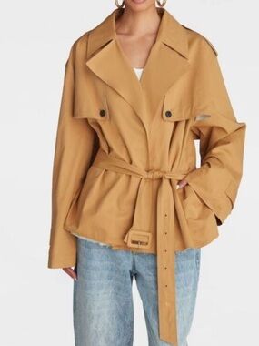 KBB by KAHLANA Women's 'The Belted Cropped Trench Jacket'